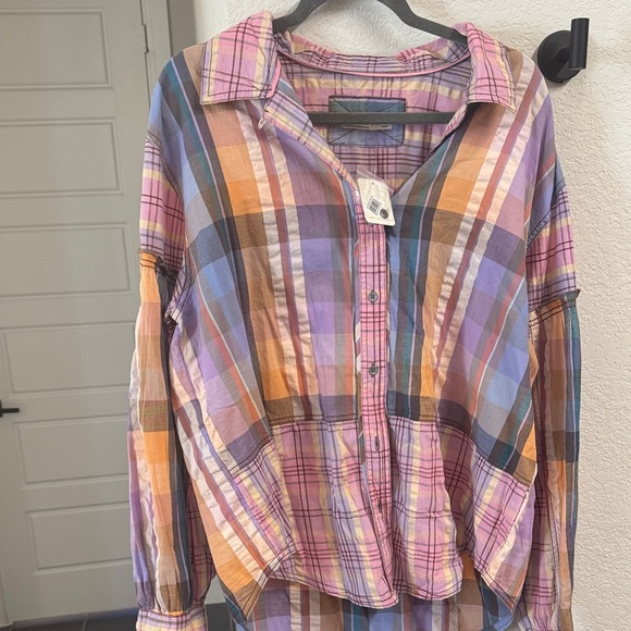 We The Free Tops - We The Free Multicolor Plaid Shirt NWT